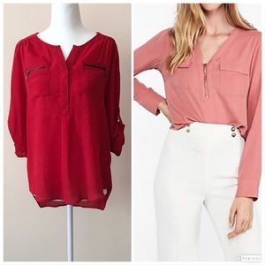 My Michelle Blouse, Size Medium, Red